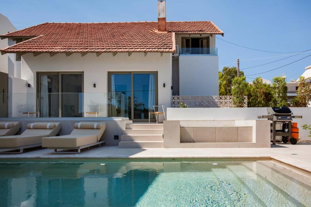 Chania Living Stories Villa With Piano Extérieur photo